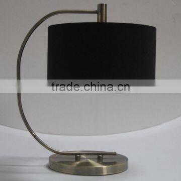 Bend tube table lamp,antiqure brass steel lamp