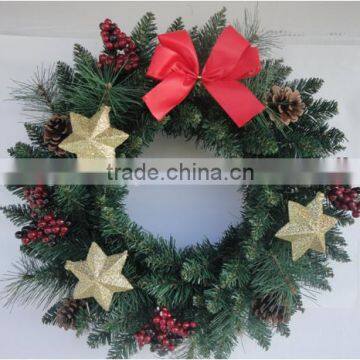 New design promotional PVC artificial christmas wreath/garland for X-mas
