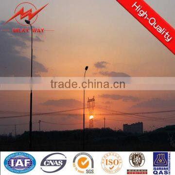 12m single arm steel street lighting poles