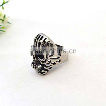 Rocker Stainless Steel Jewelry Punk Skull Rings for Men photo-3