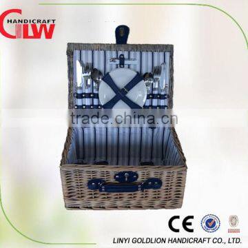 Natural color willow pianic basket wholesale