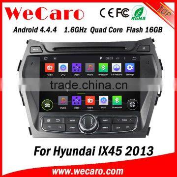 Wecaro Android 4.4.4 in dash 8" touch screen car gps navigation system for Hyundai IX45 car dvd player 2013