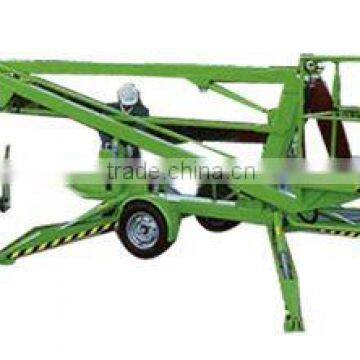 Hydraulic rotating boom carry lift table for 360 degrees of rotation