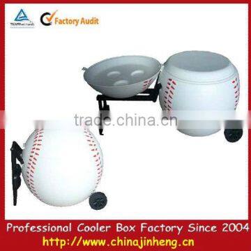 plastic baseball shape cooler