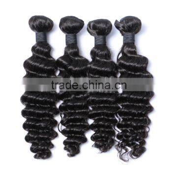 8A natural black 100% virgin Deep wave malaysian hair bundles                        
                                                                                Supplier's Choice