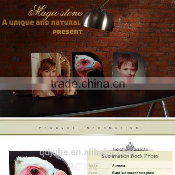 Rock photo frame for sublimation printing decoration New Arrival irregular shape with footstand