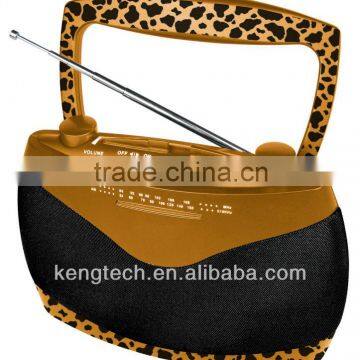 Double Speaker Portable AM/FM Radio With Bass Boost