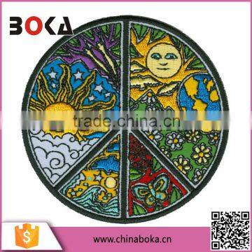 BOKA embroidery big colorful pie patch factory direct sell applique                        
                                                Quality Choice