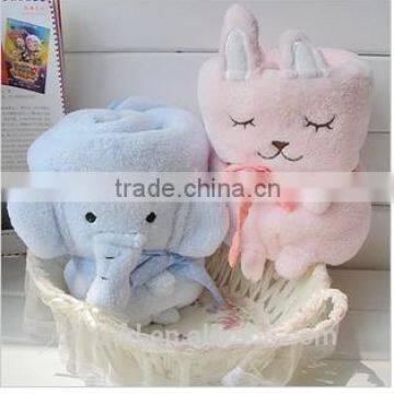 Baby Soft Toy Blankets / High Quality Baby Blanket with Elephant and Bunny Shaped