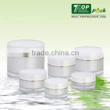 2015 Popular Acrylic Plastic Cream Jar with Screw Top Lid 15g 30g 50g 80g 100g 200g