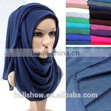 Wholesale Plain Women Dubai Muslim Scarf Solid Color Cotton Infinity Jersey Hijab                        
                                                Quality Choice