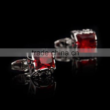 Romance Fashion Square Red Opal Unusual Cufflinks