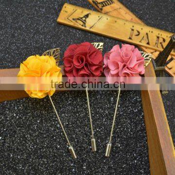 Men's Suits Flowers Brooches For Wedding Pin Up Insert Long Lapel Pins Vintage Mens Metal Leaf Brooches photo-3