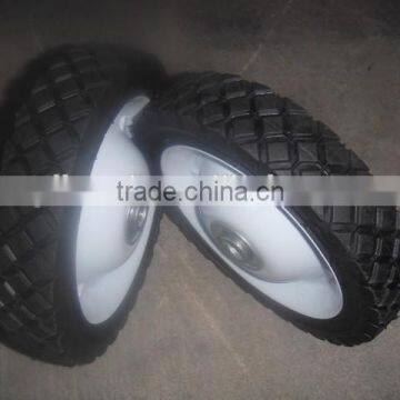 8 inch metal hub semi pneumatic rubber wheel 8x1.75