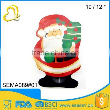 wholesale high-grade print custom plastic snowman dish