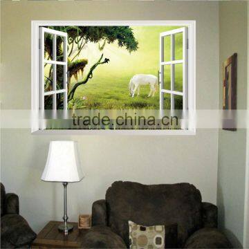 ALFOREVER 3D PVC horse wall decals,horse sticker from window