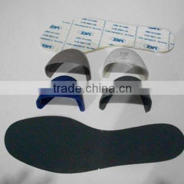 Rubber strip plastic toe cap