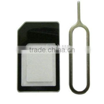 Black Micro sim card to sim card adapter with 3M Sticker