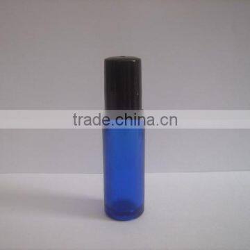Trade assurance hot stamping packaging blue glass roll on bottle 10ml
