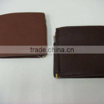 PU leather money clip wallet / mens wallet with money clip / money clip wallets for men