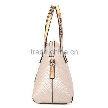 Fashion Snake Skin Pattern Ladies' Leather Handbag at Low Price photo-3