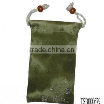 hot sale promotional small fabric drawstring bags for mobile phone