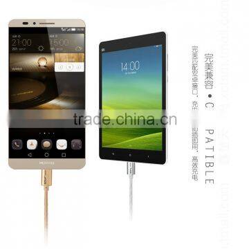 Original GOLF 3M Metal Nylon Weave Micro USB 2.1A Fast Sync And Charge Cable for Android Mobile Phone photo-6