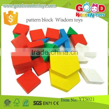 Educational Preschool Tangram Puzzle Blocks Wood Pattern Blocks- Wisdom Toys