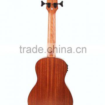 UBS-302 Made in China Wholesale Electric Wooden Fretless Resonator Bass Guitar Ukulele With Bag photo-2