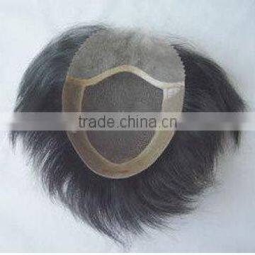 Top Quality Stock Indian Human Hair Swiss Lace Base Mens Toupee photo-5