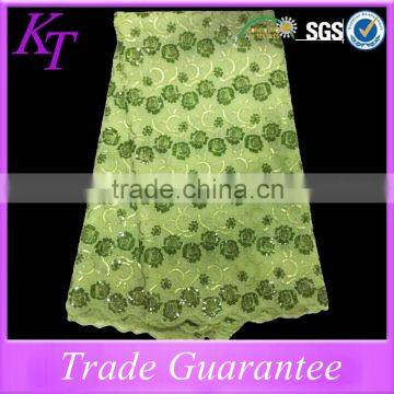 5 yards african lace embroidery sequin pailette fabric for wedding dress