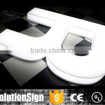 Led full lighting acrylic letter sign, 3d plastic acrylic sign letter, plastic acrylic led light letter