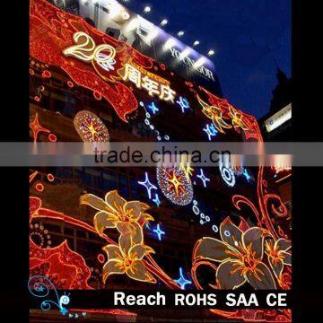 Gorgeous led star flower combination for outdoor decoration