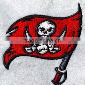 High quality skull flag logo custom embroidery badge iron-on garment