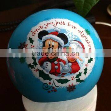 Frozen Carton images water transfer film on plastic ball metal ceramics