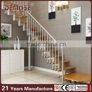 luxury prefab villa interior wood stairs