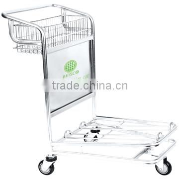 Trade assurance rolling luggage trolley for airport JS-TAT06, airport luggage trolley with brake, baggage cart airport