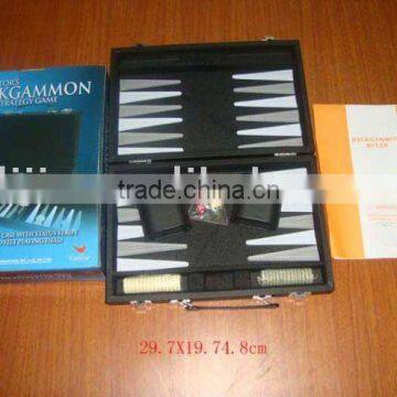 Black Leatherette Backgammon