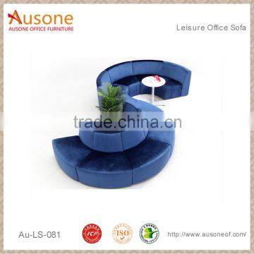 Mordern design s shape salon furniture waiting sofa