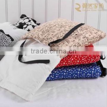 100% cotton colorful magic multi-function polyester cushion blanket