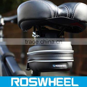 Wholesale logo waterproof leather bicycle saddle bag 13875-7 for electric bike battery bag