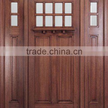 American Craftsman Wooden French Doors Design With Glass DJ-S9704ST