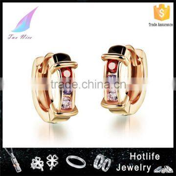 new products women fashion design hoop zircon earrings