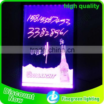 high brightness arylic led writing board