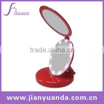 Household round LED light up cosmetic mirror with 10pcs lights