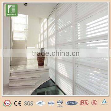 White car window shade shangri-la blinds fabric