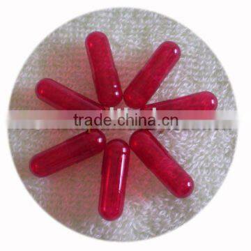 Translucent red hard gelatin empty capsule