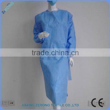 China Supplier High Reinforced Disposable Impervious Surgical Gown in SMMS Fabric