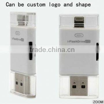 New products 2016 iflash drive mobile phone custom otg usb flash drive for iphone 5 6 6s plus IOS 9