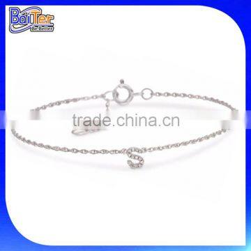 Custom Fashion Rose Gold Initial Cuff Bracelet 925 Sterling Silver Gold Initial Bangle Bracelet Quality Choice photo-4